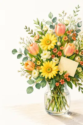Mother’s Day Spring Bouquet with Gift Card