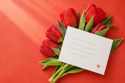 Mothers Day Tulip Bouquet Greeting Card