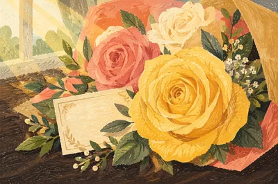 Mother’s Day Yellow Rose Bouquet Gift Card