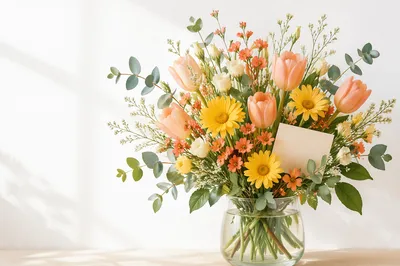 Mother’s Day Bouquet With Blank Gift Card