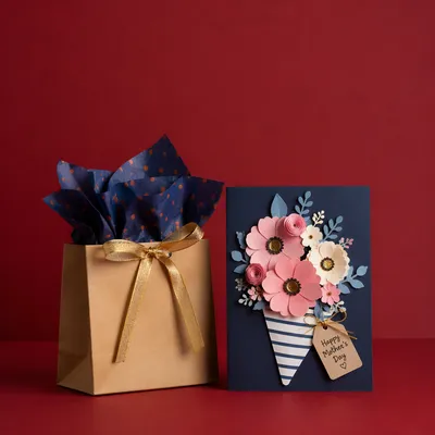 Mother’s Day Gift Bag and Floral Card