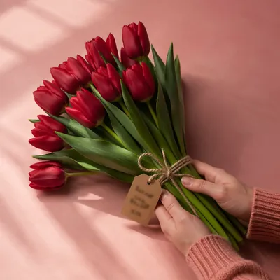 Mother’s Day Tulip Bouquet Gift Scene