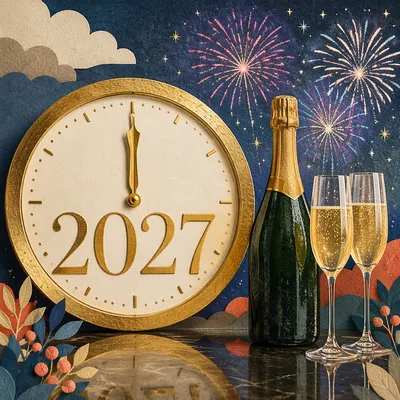 Elegant 2027 New Year Countdown Celebration