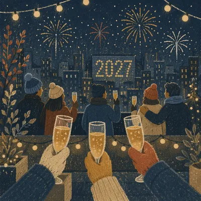 New Year 2027 Rooftop Countdown Celebration