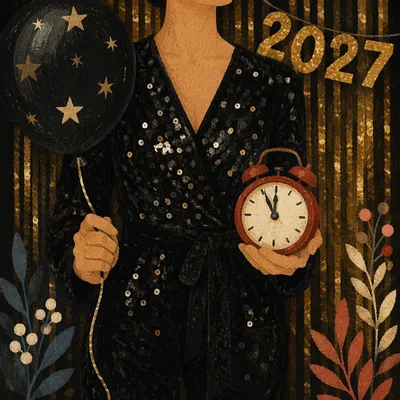 New Year 2027 Midnight Countdown Celebration