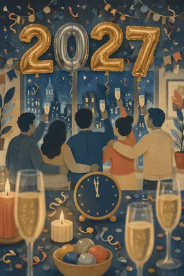 Cozy New Year 2027 Countdown Celebration