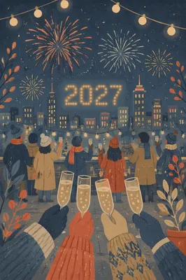 Elegant New Year 2027 Rooftop Countdown
