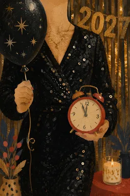 New Year 2027 Countdown Party Portrait