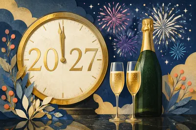Elegant 2027 New Year Countdown Celebration