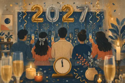 Cozy New Year 2027 Midnight Celebration