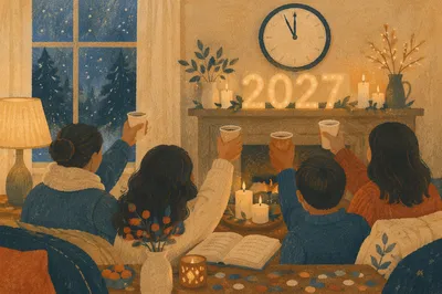 Cozy New Year 2027 Midnight Celebration