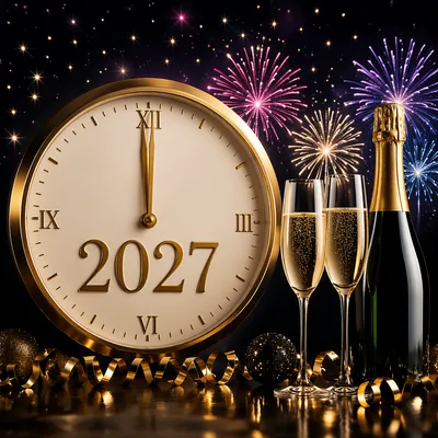 Elegant 2027 New Year Countdown Celebration