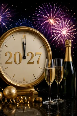 Elegant 2027 New Year Countdown Celebration