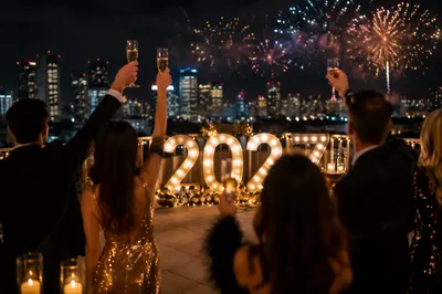 Elegant New Year 2027 Rooftop Countdown