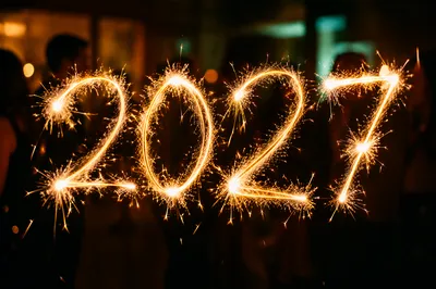 Glowing 2027 Sparkler Countdown Celebration