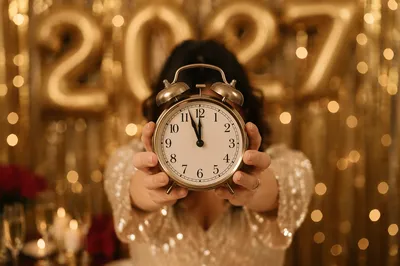 New Year 2027 Countdown Clock Celebration