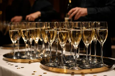 Elegant Champagne Toast Holiday Celebration