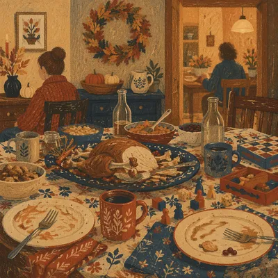 Cozy Thanksgiving Feast Table Fellowship