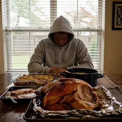Humble Thanksgiving Dinner at Rustic Family Table
