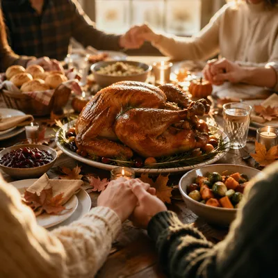 Thanksgiving Turkey Feast in Cozy Farmhouse