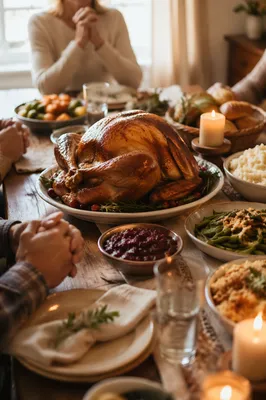 Thanksgiving Turkey Feast in Cozy Farmhouse