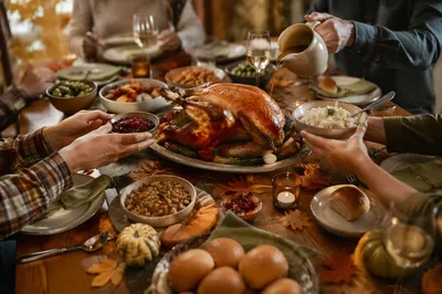 Cozy Thanksgiving Turkey Feast at Table