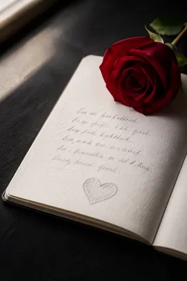 Romantic Red Rose Valentine Sketchbook