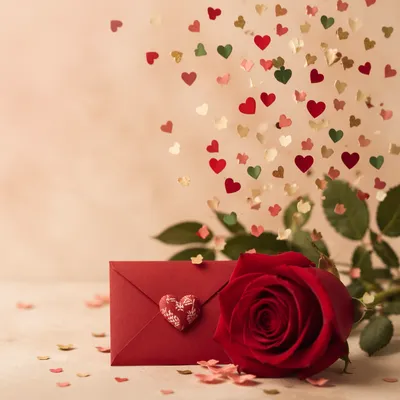 Romantic Red Rose Valentine Still Life