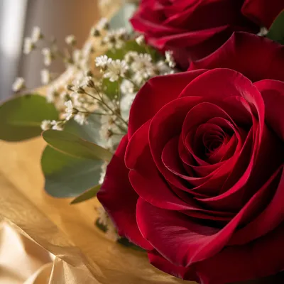 Romantic Crimson Roses for Valentine’s Day