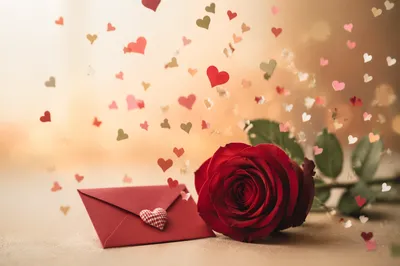 Romantic Red Rose Valentine Still Life