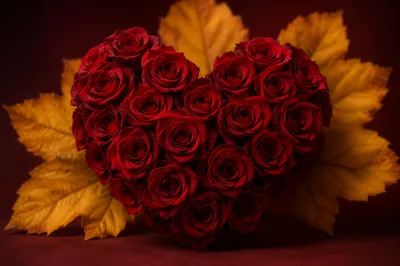 Romantic Red Rose Heart for Valentines Day