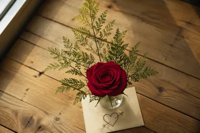 Romantic Red Rose Valentine Still Life