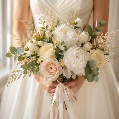 Elegant Bridal Bouquet with White Flowers
