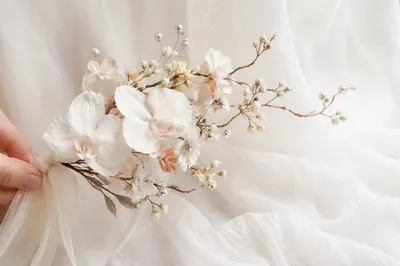 White Orchid Bridal Bouquet for Holiday Wedding