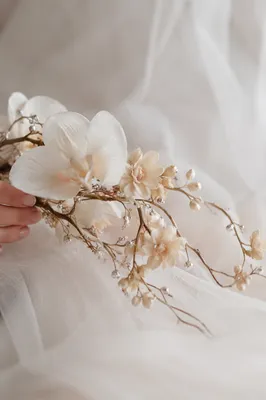 White Orchid Bridal Bouquet Close Up