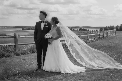 Vintage Countryside Bride with White Bouquet