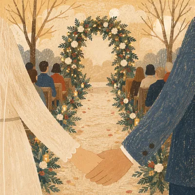 Winter Garden Wedding Floral Arch