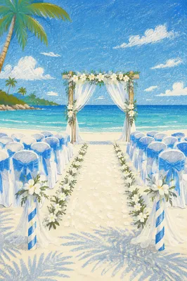 Outdoor Beach Wedding Floral Arch Ceremony
