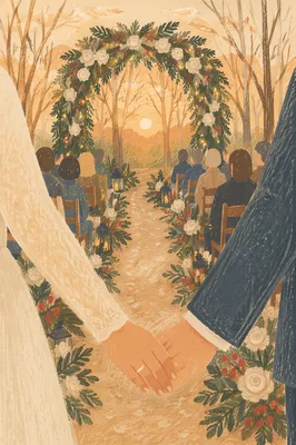 Snowy Garden Wedding Floral Arch