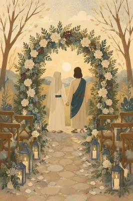 Outdoor Holiday Wedding Floral Arch Ceremony