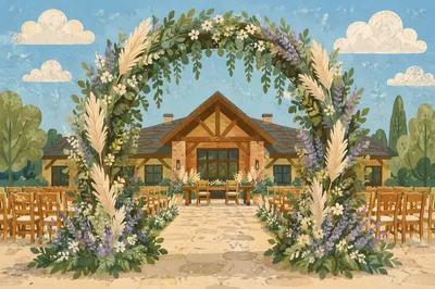 Outdoor Wedding Ceremony Floral Arch Garden