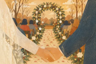 Winter Garden Wedding Floral Arch Ceremony