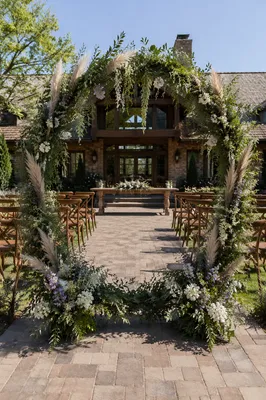Outdoor Wedding Ceremony Floral Arch Garden
