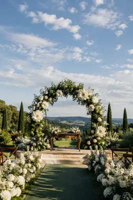 Outdoor Wedding Ceremony Arch in Garden