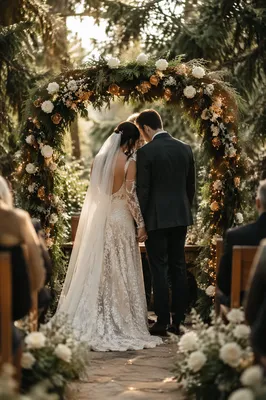 Evergreen Garden Holiday Wedding Arch