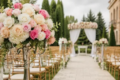 Romantic Garden Wedding Floral Ceremony Arch