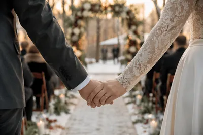 Winter Garden Wedding Floral Arch Ceremony