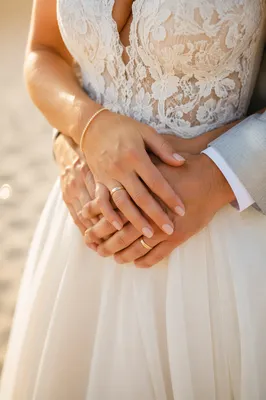 Elegant Gold Wedding Rings Close Up