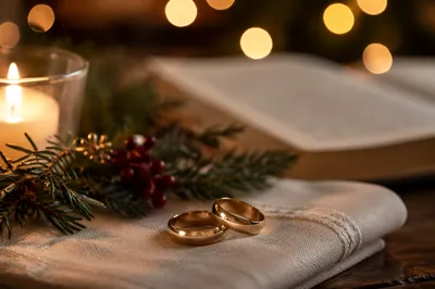 Elegant Gold Wedding Rings for Holiday Covenant