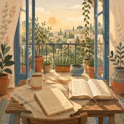 Morning Devotion Nook by Balcony Garden